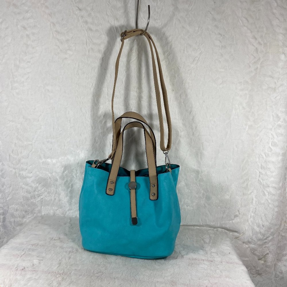CBOCS Vegan Convertible Turquoise Blue bag accessory bag Purse dual handle